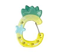 Lerpwige Elegante supporto trasparente con ananas e fragola design alla moda moschettone fascino per uso quotidiano scava fuori frutta portachiavi, Ananas Cava Stella, Taglia unica