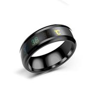 Lerpwige Eleganti anelli con rilevamento intelligente della temperatura, gioielli impermeabili per l'uso quotidiano e occasioni speciali, unisex, come descritto