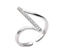 Lerpwige Eleganti fedi nuziali geometriche alate Accessorio Kirsite Gold O Argento Dita Anelli Gioielli Regalo Per Donne Festa Moderni Minimalistici Gioielli Donna, come descritto