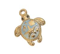 Lerpwige Eleganti tartarughe fascino con tecniche a goccia di olio, gioielli per collane e braccialetti personalizzati a forma di tartaruga forniture di gioielli, Taglia unica, come descritto