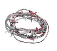 Lerpwige Falso Arrostato Filo Spinato Decorazioni Per Albero di Natale Halloween La Festa Occidentale Puntelli E Coroneria Ruggito Filo Spinato Appeso, Silver Red, Taglia unica