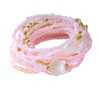 Lerpwige Fatto a mano multistrato spiaggia di vocazione spiaggia perline braccialetto stili accessori gioielli impermeabile per le donne costumi gioielli impermeabile, talla única, come descritto