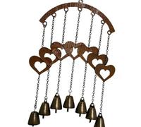 Lerpwige Felice stella a cinque punte da appendere a forma di cuore in metallo, decorazione da parete unica, facile installazione per il balcone esterno