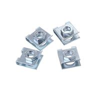 Lerpwige Fissaggio per targa auto con fibbia adatta per rivetti a vite da 6 mm, clip fisse in metallo, dado M6 a U tipo
