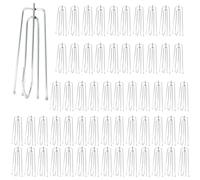Lerpwige Gancio per tende in acciaio inox E Penna Per Piegare Drape 4prongs Pizzico Punti Clip Attraversare Pleater 4end Tenda Stelle