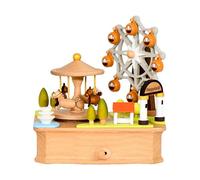 Lerpwige Giostre Rotanti In Legno E Ruota Musical Box Arrotolamento Meccanico Ornamento Desk Decorazione Regalo Per Gli Amanti Della Musica Classica Melodie