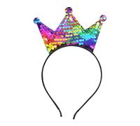 Lerpwige Glitter Tiaras Corone Fasce Con Paillettes Per Bambini Festa di Compleanno Raccolta Dressingup Puntelli Hairhoop Corone Per Bambini DressingUp