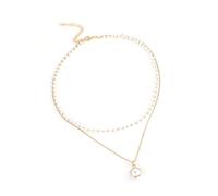 Lerpwige Lunghezza regolabile Imitazione Perline Pendente Collana Per Le Donne Moderna Collana Fatta A Mano Per Le Feste O Evento Formale Collana Oro