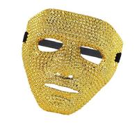 Lerpwige Maschera in maschera con strass per Halloween, teschio, testa di scheletro per uomini, donne, cosplay, temi