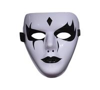 Lerpwige Maschera per il viso dipinta a mano per Halloween Masquerade Street Dance Demoni Passi Dance Masque per Cosplay Party Halloween
