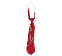 Lerpwige Moda Metallo Chitarra Catena Uniforme Cravatta Estetica Punk Regolabile Pre Legato Cravatta Per Musicisti E Trendsetters Pre Legato Cravatta, Chitarra dorata rossa, Taglia unica