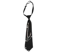 Lerpwige Moda Metallo Chitarra Catena Uniforme Cravatta Estetica Punk Regolabile Pre Legato Cravatta Per Musicisti E Trendsetters Pre Legato Cravatta, Chitarra dorata nera, Taglia unica