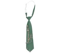 Lerpwige Moda Metallo Chitarra Catena Uniforme Cravatta Estetica Punk Regolabile Pre Legato Cravatta Per Musicisti E Trendsetters Pre Legato Cravatta, Chitarra dorata Verde, Taglia unica