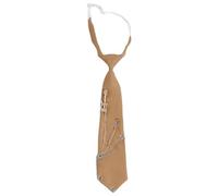 Lerpwige Moda Metallo Chitarra Catena Uniforme Cravatta Estetica Punk Regolabile Pre Legato Cravatta Per Musicisti E Trendsetters Pre Legato Cravatta, Chitarra dorata kaki, Taglia unica