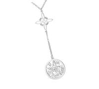 Lerpwige Mystical - Collana con ciondolo a forma di S con doppio foro, in acciaio inox, regolabile, per lei, Misura unica, come descritto, come descritto