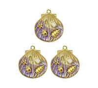 Lerpwige Nauticals Inspire - Set di 3 ciondoli multicolore a forma di stella marina con conchiglie per creare collane e gioielli ispirati alla spiaggia, Misura unica, come descritto, come descritto