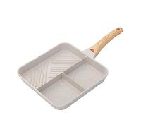 Lerpwige Padella antiaderente in lega di alluminio tre in uno ideale per cucinare la colazione bistecca bistecca bistecca pentola tre in uno diviso-padella per la colazione padella