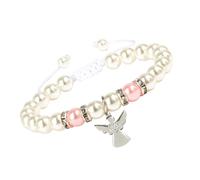Lerpwige Ragazza Holy Communion Gift Set Angelo Ali Croce Bracciale Con Vera Perline Decorativo, Angel diamonds, come descritto, come descritto