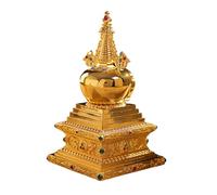 Lerpwige Religi di perle incorporare stupa tibetana scultura statua della pagoda del Buddha per spirituali e meditazioni Decorazione da scrivania per la casa