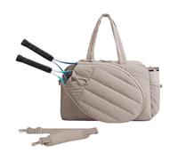 Lerpwige Sacchetto da tennis in nylon di alta qualità, con scomparto anteriore, per 2 racchette, manici rinforzati, per gli amanti attivi, sport, casual, uso multitasche