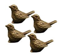 Lerpwige Set di 4 statuette di uccello in rame decorazione per il bagno degli uccelli all'aperto scultura di uccello antico per giardino e cortile all'aperto decorazione del bagno degli uccelli