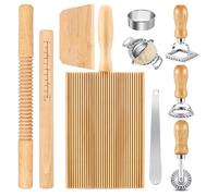 Lerpwige Set di attrezzi per pasta con filettatura in legno, per pasta e gnocchi