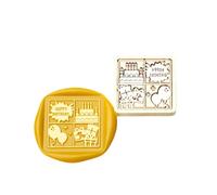 Lerpwige Sigillo di cera tematico invernale timbro sigillatura animali guardia timbro per buste di invito carte carta decorazione