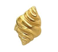 Lerpwige Spirali/Conche/Croissants Anelli unici regolabili in acciaio inox anelli di apertura accessori alla moda per feste e viaggi vacanze gioielli da viaggio, Misura unica, come descritto, come