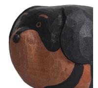 Lerpwige Statua in legno fatta a mano con cane lupo per la casa ufficio casa unico amante degli animali (statuetta di lupo compleanno Natale), simpatica decorazione domestica