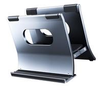 Lerpwige Supporto verticale per computer portatile per scrivania Gravitation Auto Lock Supporto in alluminio per computer portatile, colore: grigio