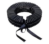 Lerpwige Teatro Costume Collana Elizabethaner Ruff Collana Decorativa Per Evento Storico Ricreazione Tema Chiamata Rimovibile, Nero , Taglia unica