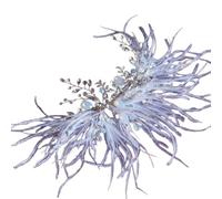Lerpwige Tiaras di cristallo con piume bianche ispirate vintage per matrimoni e feste nuziali accessori per capelli per le donne