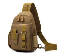 Lerpwige Tracolla da pesca a tracolla per acqua dolce o acqua salata loop petto spalla con supporto per barra, Kaki, Taglia unica