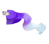 Lerpwige Versatile Faux Silk Belly Dance Fan Veils pieghevole per competizioni e lezioni fanatici della danza perfetto per studi scenari accessori da ballo pronti