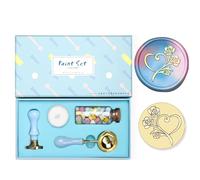 Lerpwige Vintage intagliato Seal Timbro sveglio sigillo di cera perline cucchiaio da fusione set per la custodia della foca invito carte di Natale scrapbooking