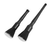 leruiyezs 2 Pezzi Pennello Pulizia Auto Set Pennelli Pulizia Auto Morbidi Detailing Interni Esterni Spazzole Detailing Auto Cruscotto Cerchioni Sedili Angoli Difficili Kit Pennelli Detailing