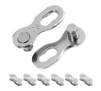 leruiyezs 6 paia Falsa Maglia Catena Bici Riutilizzabile A Sgancio Rapido Compatibile Con Catena for Shimano 10v In Acciaio Robusto for MTB E Strada Per Collegamento Maglia Bici