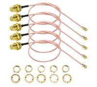 leruiyezs Cavo Antenna Coassiale RG178 5 Pezzi SMA Femmina a U.FL IPX MHF1 con Lunghezza 15cm Jumper Pigtail Cavo SMA per Scheda Mini PCI GPS Antenna WiFi Router Wireless Esterno