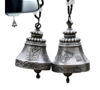 leryveo Campana della Fenice, Campana del Drago Cinese | 2 campanelli Cinesi Feng Shui Dragon Phoenix Bell,Campana del Drago Vintage Campana Feng Shui intagliata Campana del Tempio in Metallo