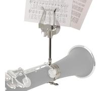 Leryveo Lira per clarinetto, clip per lira per clarinetto - Clip regolabile per spartiti musicali a molla con lira per banda musicale regolabile,Clip per libro musicale leggero con tromba e lira per
