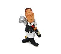 Les Alpes Figura Cameriere, 8cm - Statuina Figurina Mestiere Dipinta a Mano in Resina Sintetica - Funny Mini Jobs - 010 99032