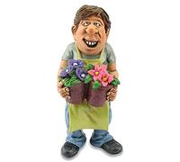 Les Alpes Figura Giardiniere, 15cm - Statuina Figurina dipinta a mano in resina sintetica - collezione Funny World Mestieri - 014 99590