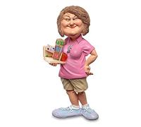 Les Alpes Figura Maestra d'asilo, 21cm - Statuina Figurina dipinta a mano in resina sintetica, tanti dettagli - collezione Funny World Mestieri Scuola Educazione - 014 77046