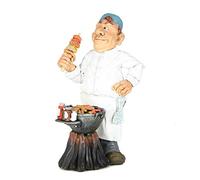 Les Alpes Figura Mister BBQ, 16,5cm - Statuina Figurina Dipinta a Mano in Resina Sintetica - Collezione Funny World Mestieri Tempo Libero - 014 99751