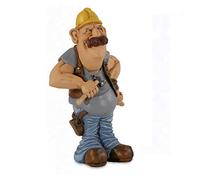 Les Alpes Figura Operaio, 16cm - Statuina Figurina Dipinta a Mano in Resina Sintetica - Collezione Funny World Mestieri - 014 12002