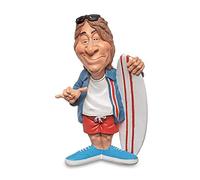 Les Alpes Figura Surfista, 16,5cm - Statuina Figurina dipinta a mano in resina sintetica - collezione Funny World Mestieri Sport - 014 77001