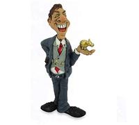 Les Alpes Figura Uomo d'Affari, 17cm - Statuina Figurina Dipinta a Mano in Resina Sintetica - Collezione Funny World Mestieri Ufficio - 014 81808