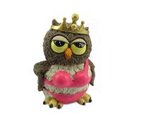 Les Alpes Funny Gufo Miss Italia, 10cm - Figura Statuina Dipinta a Mano in Resina Sintetica - Collezione Funny World Funny Gufi Tempo Libero - 014 93084