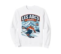 Les Arcs Francia Sci Retro Montagna Grafica Felpa