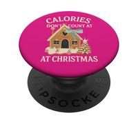 Les calories drôles ne comptent pas les vacances de Noël de PopSockets PopGrip Adesivo